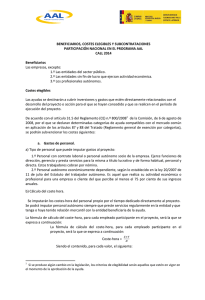 Beneficiarios y costes elegibles AAL CALL 2014 PDF