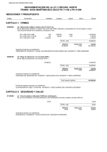 Mediciones y Presupuesto - Cabildo Insular de La Palma