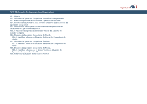 NGTS-10 Operación del sistema en situación excepcional 10.1