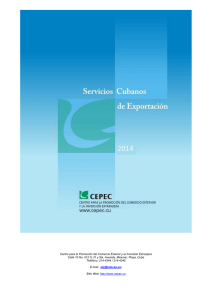 Servicios cubanos de exportación 2014