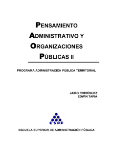 pensamiento administrativo y organizaciones públicas ii