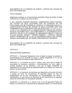 REGLAMENTO DE LA COMISION DE HONOR Y JUSTICIA DEL