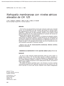 Nefropatía membranosa con niveles séricos elevados de CA 125