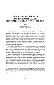 per a una biografia de josep pallach. documents dels anys