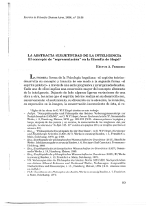 LA ABSTRACTA SUBJETIVIDAD DE lA INTELIGENCIA