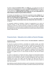 Proyecto Socio – Educativo de La Salle en Puerto Príncipe.