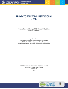 PROYECTO EDUCATIVO INSTITUCIONAL - PEI -