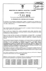 Decreto 1084 del 7 de julio de 2016