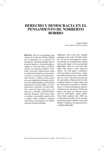 pdf Derecho y democracia en el pensamiento de Norberto Bobbio