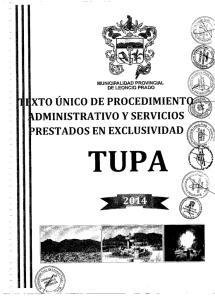 TUPA-2014 - Municipalidad Provincial de Leoncio Prado