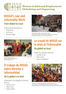 Le travail de WIEGO sur le droit et l`informalité WIEGO`s Law and