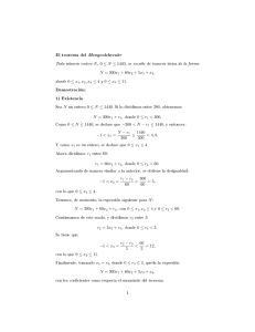 El teorema del Mengenlehreuhr Demostración: 1) Existencia