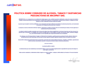 politica sobre consumo de alcohol, tabaco y sustancias psicoactivas
