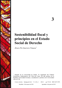 Sostenibilidad fiscal y principios en el Estado Social de Derecho