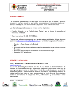 VITRINA COMERCIAL Las empresas interesadas en dar a conocer