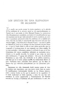 Los efectos de una elevación de salarios