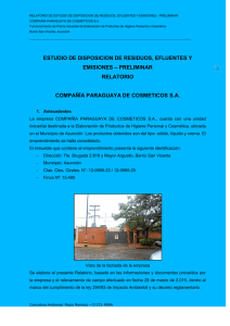 ESTUDIO DE DISPOSICION DE RESIDUOS, EFLUENTES Y
