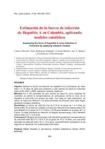 Estimación de la fuerza de infección de Hepatitis A en Colombia