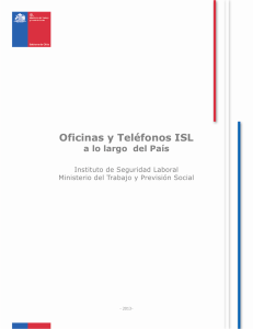 Oficinas y Teléfonos ISL - Instituto de Seguridad Laboral