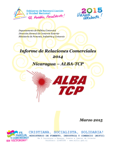 Informe de Relaciones Comerciales 2014 Nicaragua – ALBA