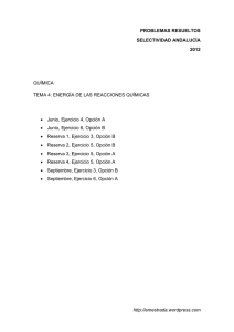 TEMA 4 Energía de las Reacciones Químicas 2012