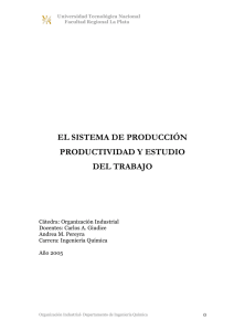 el sistema de producción productividad y estudio del - UTN