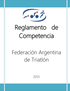 Reglamento de Competencia - Federación Argentina de Triatlon