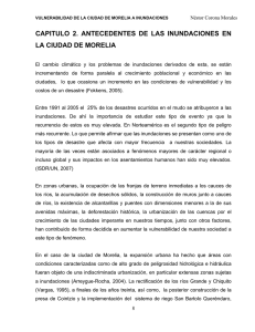 VULNERABILIDAD DE LA CIUDAD DE MORELIA A INUNDACIONES