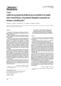 Análisis de un programa de pérdida de peso con sustitutivos de