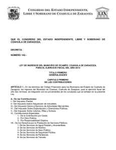Decreto 142-12 - Congreso del Estado de Coahuila