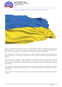 Crean Comité para la Salvación de Ucrania