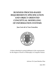 BUSINESS PROCESS-BASED REQUIREMENTS SPECIFICATION