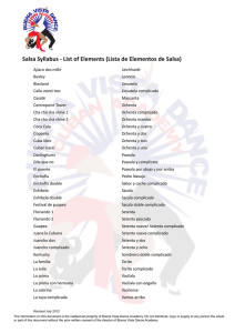 Salsa - List of Elements - Buena Vista Dance Cuban Academy