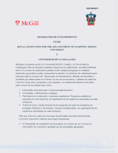 McGill - Coordinación General de Cooperación e Internacionalización