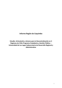 Informe Región de Coquimbo - Corporación Regional de Desarrollo