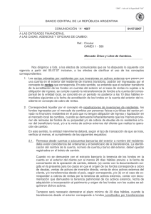 Comunicación - del Banco Central de la República Argentina