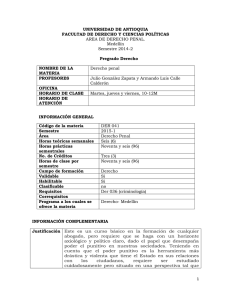 Derecho penal - Universidad de Antioquia