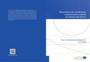 Mecanismos de coordinación institucional en materia de violencia