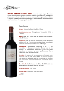 MIGUEL MERINO RESERVA 2000 es un vino cuyos rasgos