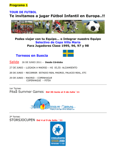 Te invitamos a jugar Fútbol Infantil en Europa..!!