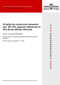 El delito de conducción temeraria - Universidad de Castilla