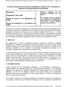 Presunta comisión de prácticas monopólicas relativas en el