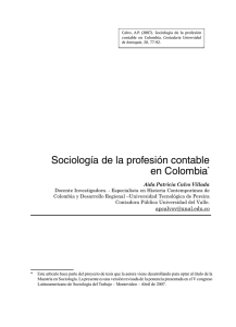 Sociología de la profesión contable en Colombia*