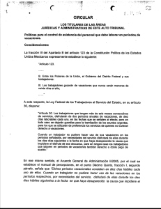 Page 1 CIRCULAR sº Los TITULAREs DE LAs ÁREAs JURIDICAS