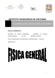 Cuadernillo de Física - Instituto Tecnológico de Chetumal
