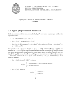 La lógica proposicional infinitaria y el teorema de compacidad.
