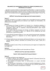 reglamento de funcionamiento interno del consejo de gobierno de