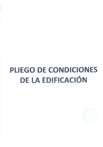 Page 1 PLEGO DE CONDICIONES DE LA EDIFICACIÓN Page 2