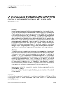 LA DESIGUALDAD DE RESULTADOS EDUCATIVOS