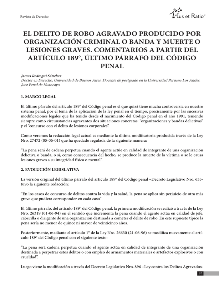 EL DELITO DE ROBO AGRAVADO PRODUCIDO POR